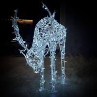 Световая уличная фигура Олень 1.9 м 24 В Серия Ажур- Пьющий