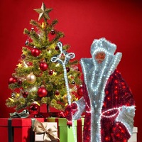 Световая уличная фигура Дед Мороз серия Мишура