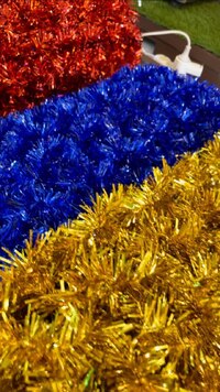 Сетчатый ковер из мишуры на проволочном каркасе, серебро , золото, синий, красный, зеленый 10м