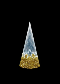 Светящаяся Конус-елка со звездами 3м