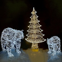 Световая фигура Елочка с контуром 2,5м Серия Ажур