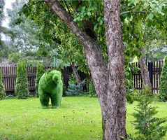 Фигура из искусственной травы - топиари Медведь