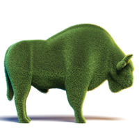 Фигура из искусственной травы Зубр