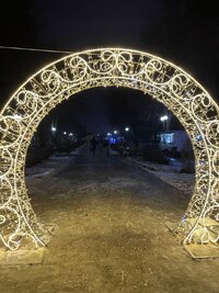 Световая 3Д арка Завитки