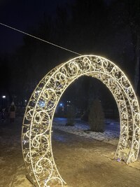 Световая 3Д арка Завитки