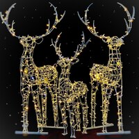 Световая уличная композиция Семья Оленей 1,9 м 220В серия Каркас