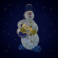 Светодиодный Снеговик 2м в мишуре - 3D