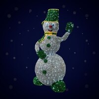 Светодиодный Снеговик 2м в мишуре - 3D