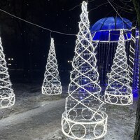 Световая елка конус Завитки 2,5 м