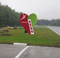 Композиция  из искусственной травы "Сердце Беларуси"