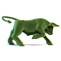 Фигура  из искусственной травы "Бык"