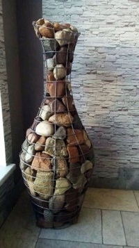 Садовая фигура ваза - Габион