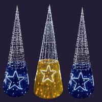 Светящаяся Конус-елка со звездами 4 м