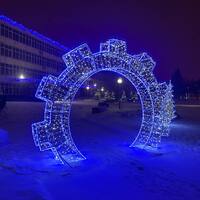 Световая 3Д арка Шестеренка