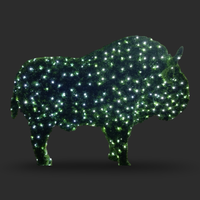 Топиарная световая фигура Зубр