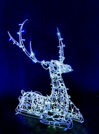 Световая уличная фигура Олень 2,5 м Ажур Серия Лежачий
